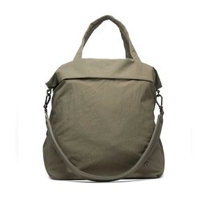 LuLuLemon On My Level Large 30L Bag in Olive / Sage with Gold Hardware